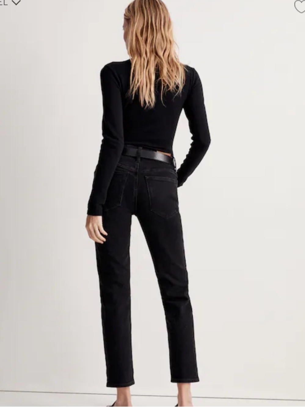 Madewell The Mid-Rise Perfect Vintage Jean- Clean Black Wash- Size 27 - Picture 10 of 12